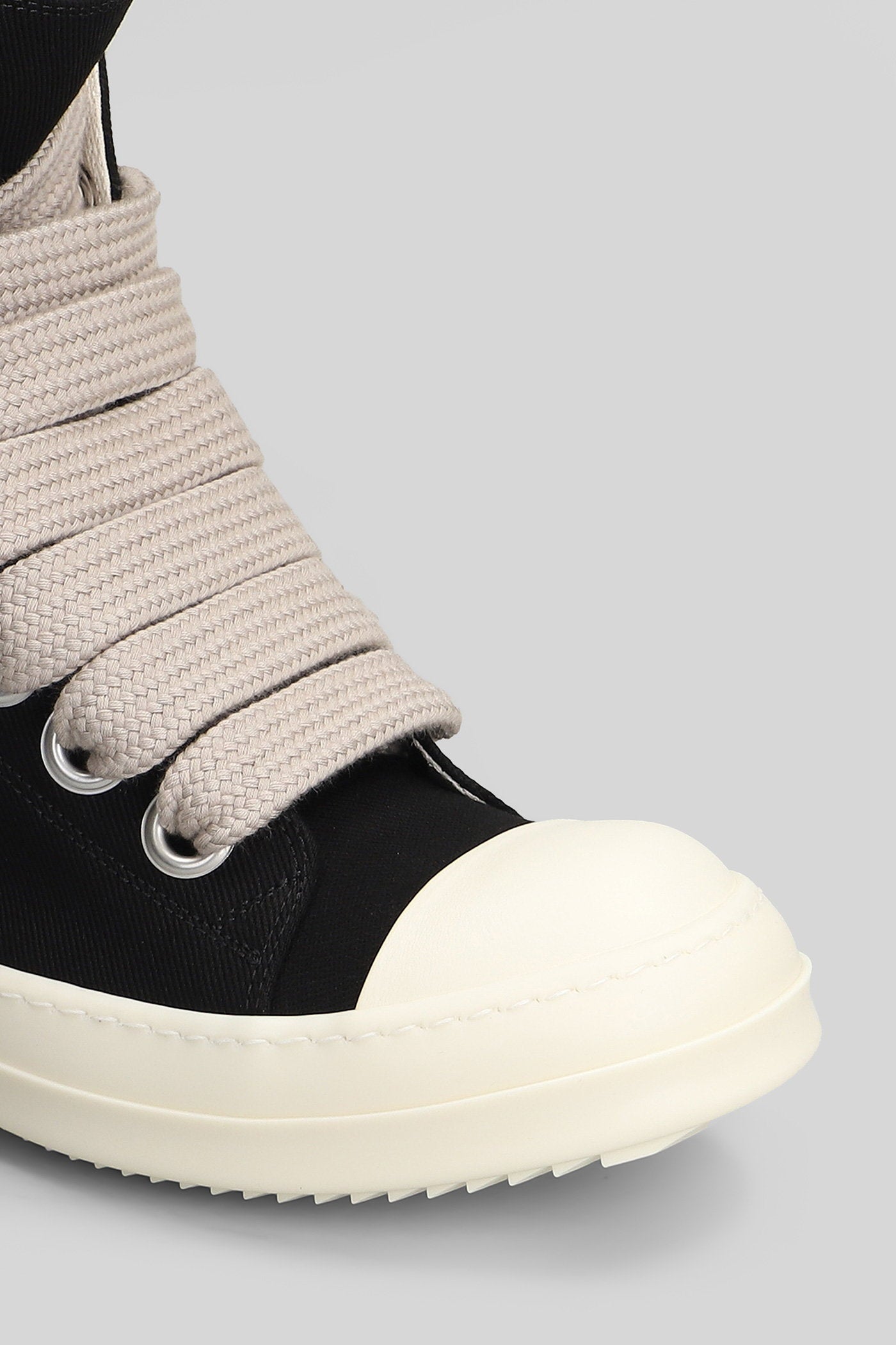 RICK OWENS DRKSHDW SNEAKERS JUMBOLACE IN COTONE NERO