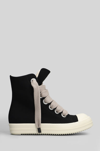 RICK OWENS DRKSHDW SNEAKERS JUMBOLACE IN COTONE NERO