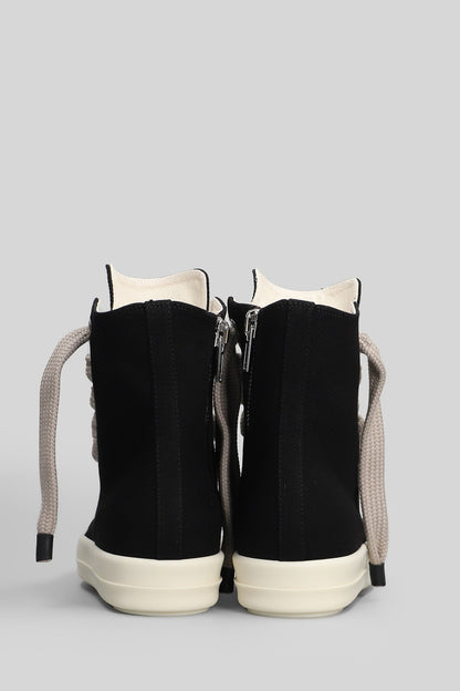 RICK OWENS DRKSHDW SNEAKERS JUMBOLACE IN COTONE NERO