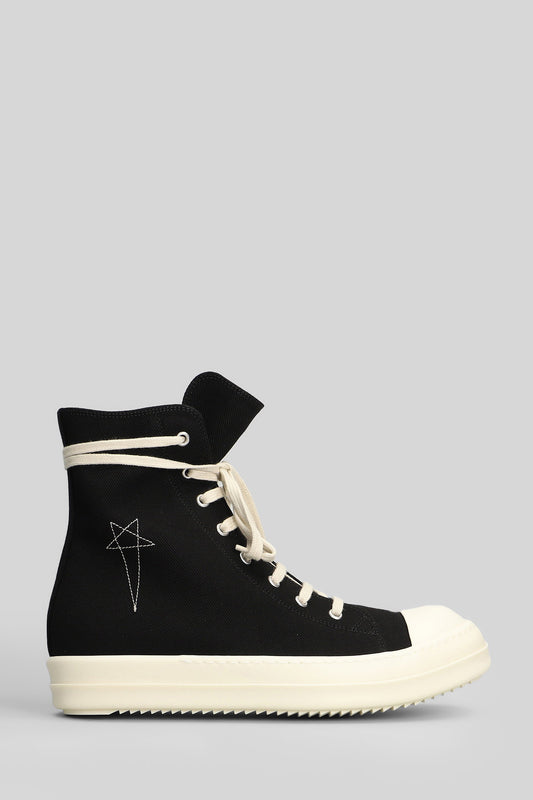 RICK OWENS DRKSHDW SNEAKERS IN COTONE NERO