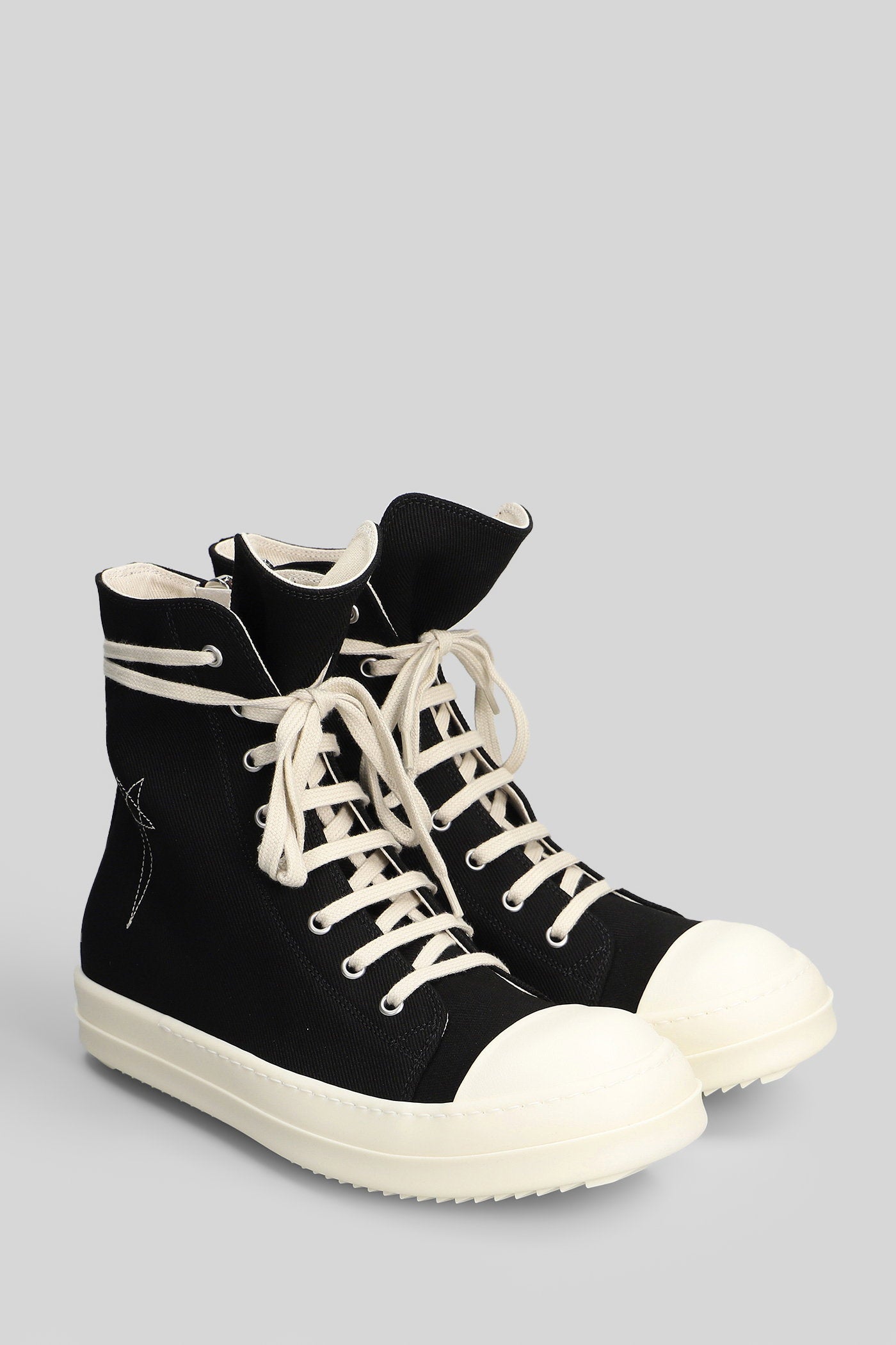 RICK OWENS DRKSHDW SNEAKERS IN COTONE NERO