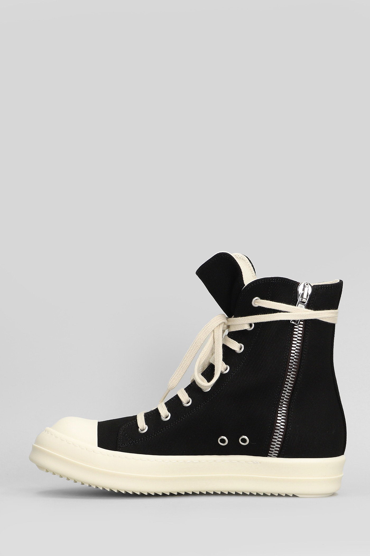 RICK OWENS DRKSHDW SNEAKERS IN COTONE NERO