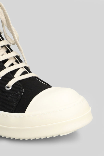 RICK OWENS DRKSHDW SNEAKERS IN COTONE NERO